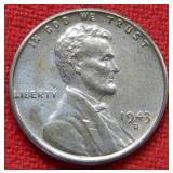 1943 Double D Lincoln Wheat Cent - Error