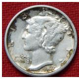 1937 S Mercury Silver Dime