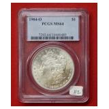 1904 O Morgan Silver Dollar PCGS MS64
