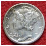 1925 S Mercury Silver Dime
