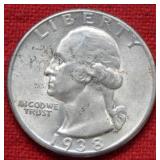 1938 Washington Silver Quarter