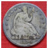 1856 O Seated Liberty Silver Half Dollar