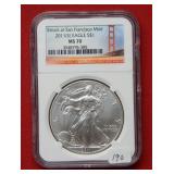 2011 (S) Silver Eagle NGC MS70 - Struck at SF Mint