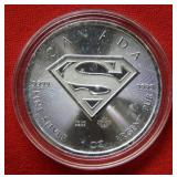 2016 Canada $5 Silver Coin "Superman" 1 oz .9999