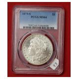 1879 S Morgan Silver Dollar PCGS MS64