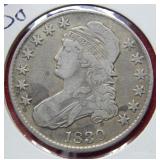 1830 Capped Bust Silver Half Dollar