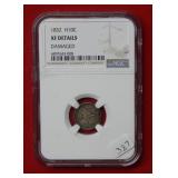 1832 Capped Bust Dime NGC XF Details - Damaged