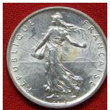 1960 France 5 Franc Silver Coin
