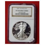 2001 W Silver Eagle NGC PF70 Ultra Cameo