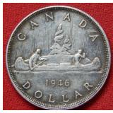 1946 Canada Silver Dollar