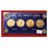 1960 P/D Large and Small Dates Lincoln Cents
