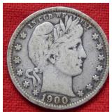 1900 S Barber Silver Quarter