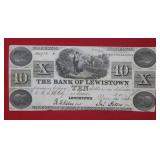 1846 Bank of Lewiston $10 Note #4788