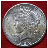 1922 S Peace Silver Dollar Coin