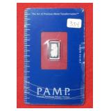 PAMP 1 Gram Palladium 999.5 Bar