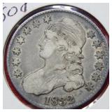 1832 Capped Bust Silver Half Dollar