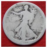 1917 D OBV Walking Liberty Silver Half Dollar