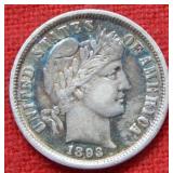 1893 Barber Silver Dime