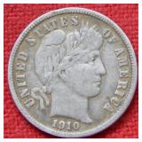 1916 D Barber Silver Dime