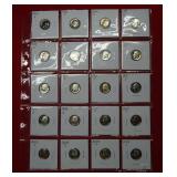Sheet of (20) Proof Roosevelt Dimes back to 1968 S