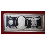 4 oz .999 Silver Bar - 2004 $50 FR