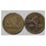 1857 & 1858 Flying Eagle Cents