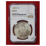 1898 O Morgan Silver Dollar NGC MS65