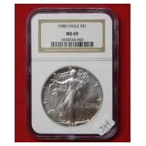 1988 Silver Eagle NGC MS69 1oz Silver