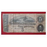 1864 CSA $5 Note T-69  #36754