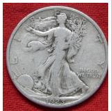 1923 S Walking Liberty Silver Half Dollar