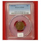 1916 D Lincoln Wheat Cent PCGS XF40