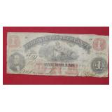 1862 $1 Virginia Treasury Note  #66777