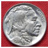 1938 D Buffalo Nickel Coin- Full Horn