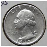 1932 D Washington Silver Quarter