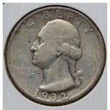 1932 S Washington Silver Quarter
