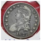 1827 Capped Bust Silver Half Dollar
