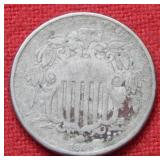 1866 Shield Nickel - With Rays