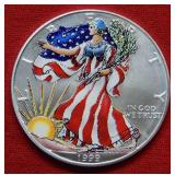 1999 Colorized Silver Eagle Coin 1 oz .9999
