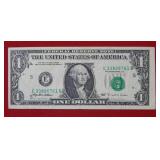 1995 $1 Fed Res Note - Error