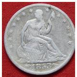 1853 Seated Liberty Half Dollar - Arrows and Rays