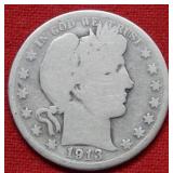 1913 Barber Silver Half Dollar Coin