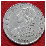 1834 Bust Silver Half Dollar