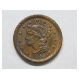 1853 Large Cent - Braided Hair