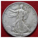 1938 D Walking Liberty Silver Half Dollar Coin