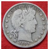 1895 Barber Silver Half Dollar Coin