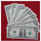 (20) 1993 Star $1 Fed Res Notes - UNC