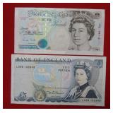 (2) Bank of England 5 Pound Notes