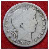1914 Barber Silver Half Dollar