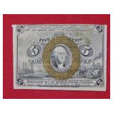 5 Cent Second Issue Fractional Currency