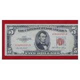 1953 $5 Fed Res Note - Red Seal
